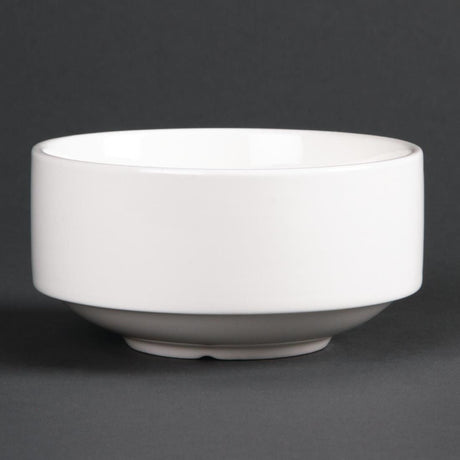 Lumina Fine China Stacking Soup Bowls 398ml 14oz (Pack of 6) JD Catering Equipment Solutions Ltd