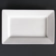 Lumina Wide Rim Rectangular Plates 200x 130mm (Pack of 6) JD Catering Equipment Solutions Ltd