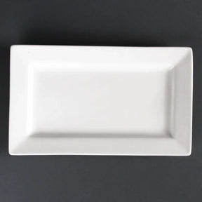 CD630 Lumina Wide Rim Rectangular Plates 257x 155mm (Pack of 4) - JD Catering Equipment Solutions Ltd