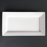 Lumina Wide Rim Rectangular Plates 310mm (Pack of 2) JD Catering Equipment Solutions Ltd