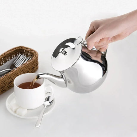 M982 Olympia Arabian Stainless Steel Teapot 1Ltr - JD Catering Equipment Solutions Ltd