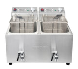 MEF-L8-DAT Mercury twin tank countertop electric fryer 2 x 8 Litre - JD Catering Equipments Ltd