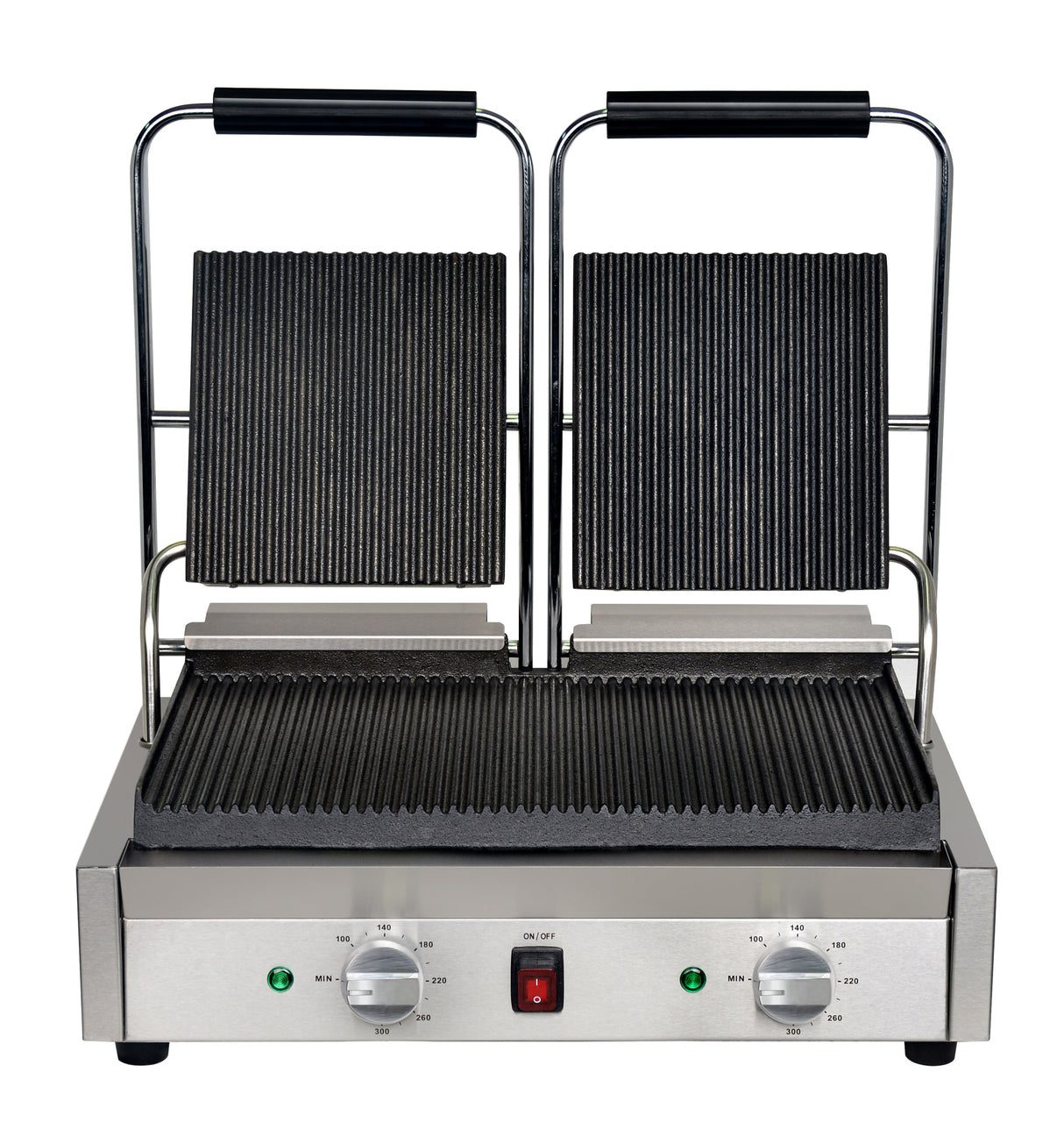 MEP-L-DARR Mercury double countertop ribbed grill