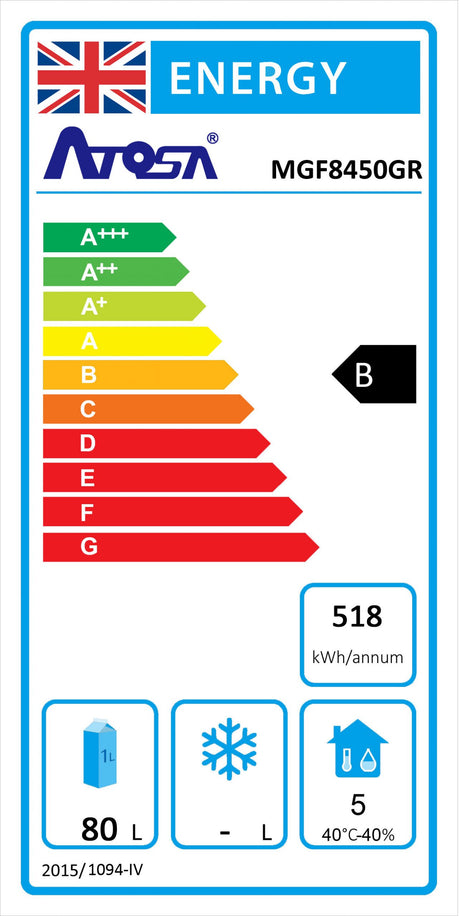 ATOSA MGF8450GR Chef Base 215L (2 Drawer) – Under Broiler Counter