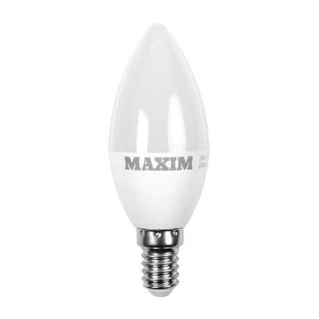 Maxim LED Candle Small Edison Screw 6W (Pack of 10) JD Catering Equipment Solutions Ltd