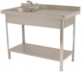 Parry Sink Unit Self Assembly Single Bowl RH Drainer SINK1060RFP - JD Catering Equipment Solutions Ltd
