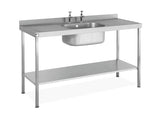 Parry Sink Unit Single Bowl Double Drainer SINK1260SBDD - JD Catering Equipment Solutions Ltd