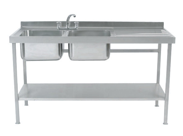 Parry Sink Unit Double Bowl RH Drainer SINK1560DBR