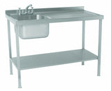 Parry Sink Unit Single Bowl RH Drainer SINK1060R - JD Catering Equipment Solutions Ltd