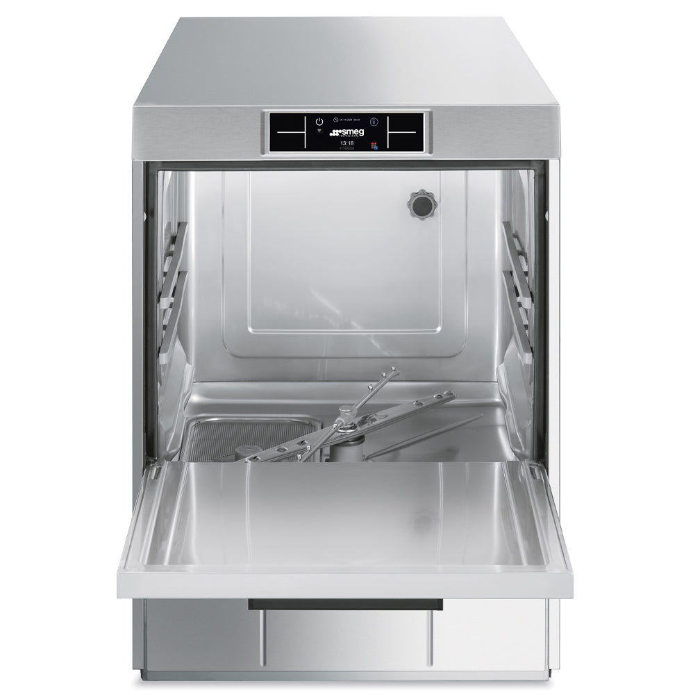 Smeg Professional Pura SPD522S 500mm Double basket Dishwasher with Softener 10 customizable programs 500x500 8.4kW 15A 3ph