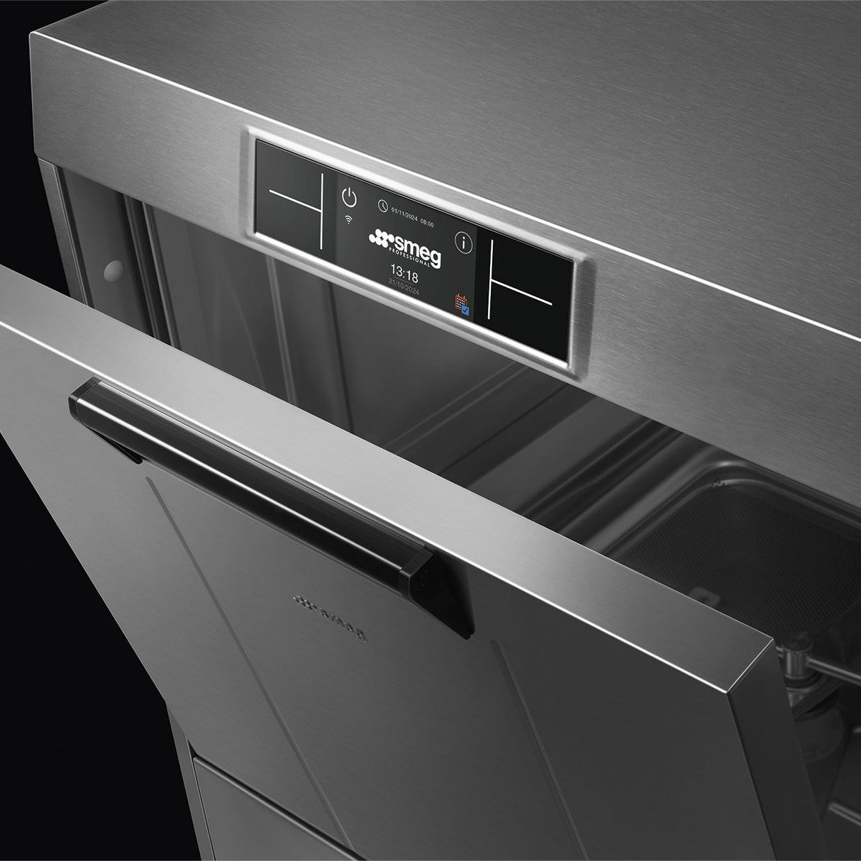 Smeg Professional Pura SPD525S 500mm basket Dishwasher with Softener 10 customizable programs 500x500 8.4kW 15A 3ph