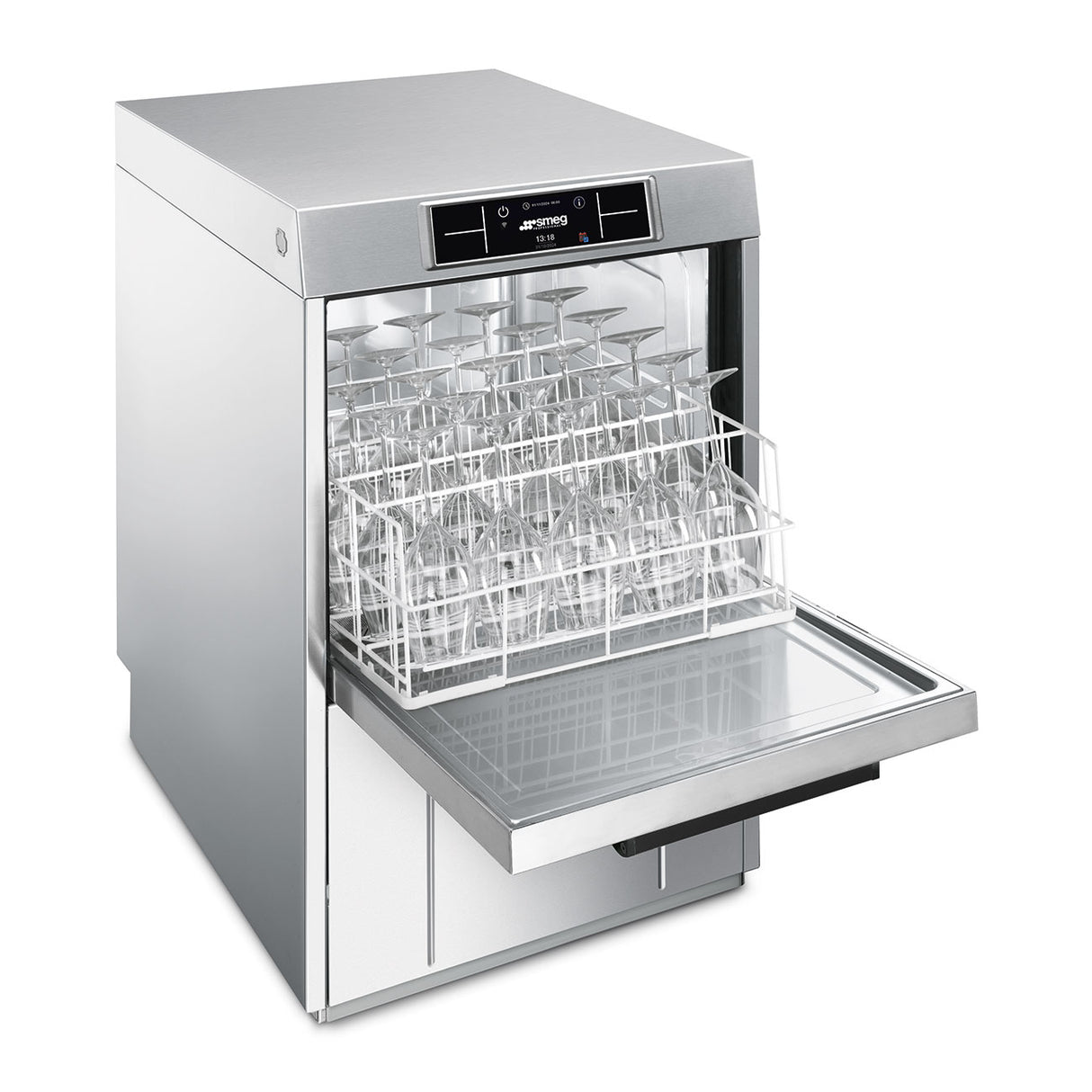 Smeg Professional Pura SPG425S 400mm basket Glasswasher with Softener, 10 customizable programs/ 400x400  6.6kW 15A 3ph