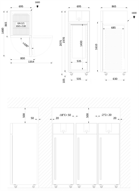 Smeg Professional Refrigeration Premium Upright Single Door Fridge SPRF7PDXR A Rated