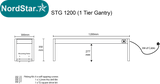 Nordstar STG1200 Single Tier Heated Gantry – 1200mm