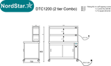 Nordstar DTC 1200 Double Tier Gantry Hot Cupboard Combo - 1200mm