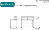 Nordstar Single Tier Gantry Hot Cupboard Combo – 1200mm