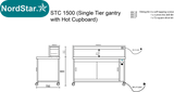 Nordstar Single Tier Gantry and Pass Through Hot Cupboard 1500mm