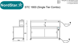 Nordstar Single Tier Gantry and Pass Through Hot Cupboard 1800mm