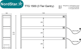 Nordstar TTG1500 Triple Tier Heated Gantry – 1500mm