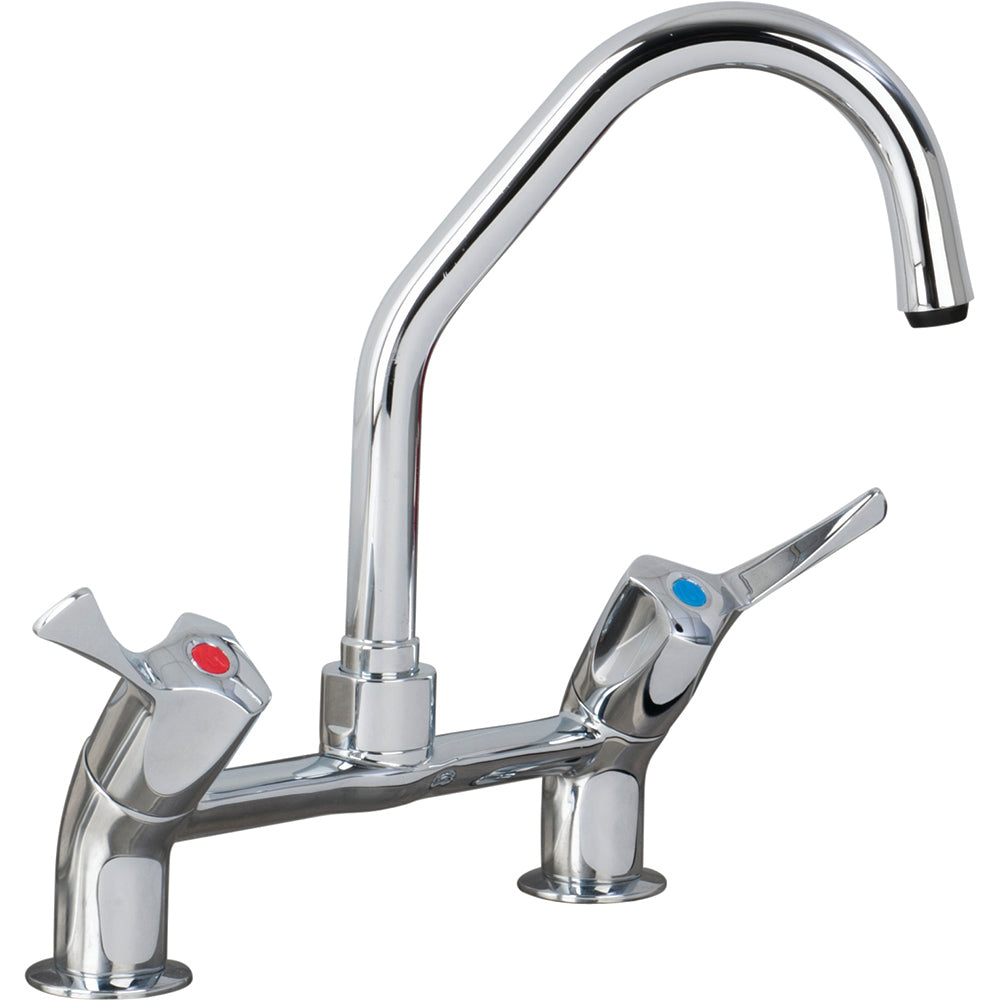 AquaTechnix LEVER operated faucet TX-B-30 base with 150mm swivel spout. H: 254mm TX-B-306L