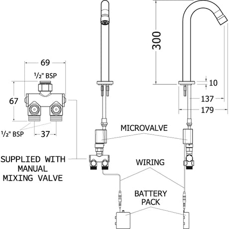 Mechline AquaTechnix TX-i-300-MMX + Manual Mixer