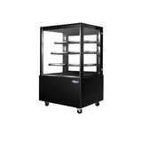 Atosa - WDG126HF – 1200mm Wide Refrigerated Square Fronted Showcase with Rear Sliding Door Access - JD Catering Equipments Ltd