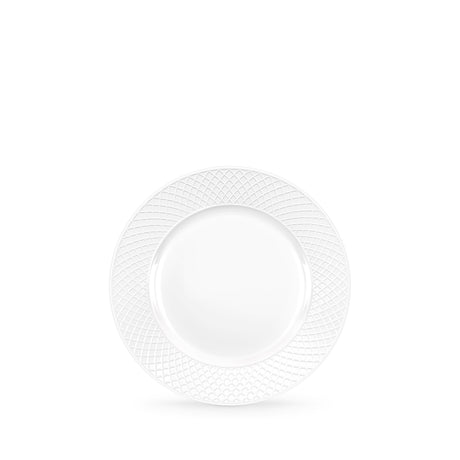 Wilmax Flat Rim Dessert Round Plate 20cm – Pack of 6 by Wilmax – professional porcelain tableware for hospitality