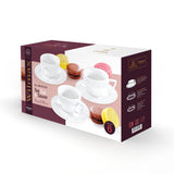 Wilmax Tea Cup & Saucer 240ml – Pack of 6 by Wilmax
