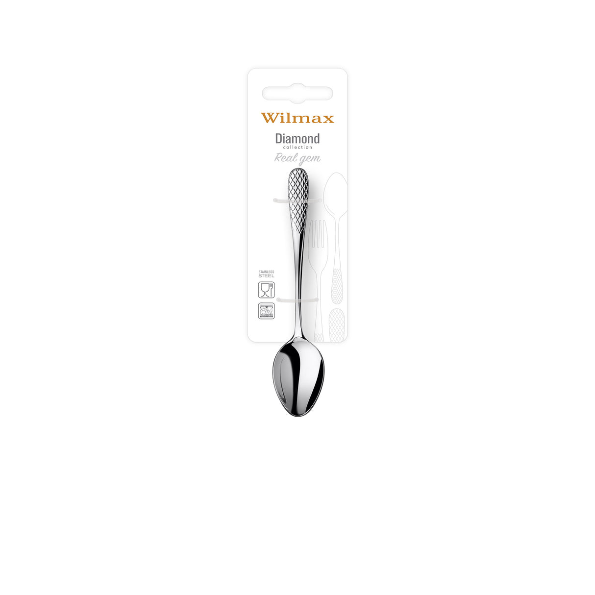 Wilmax Silver Coffee-Tea Spoon (Cup) 2 pcs on Blister Pack 14cm – Pack of 2 by Wilmax – image 2