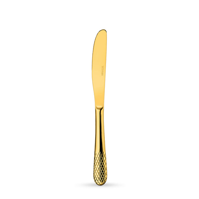 Wilmax Gold Dinner/Table Knife on Blister Pack 22cm by Wilmax