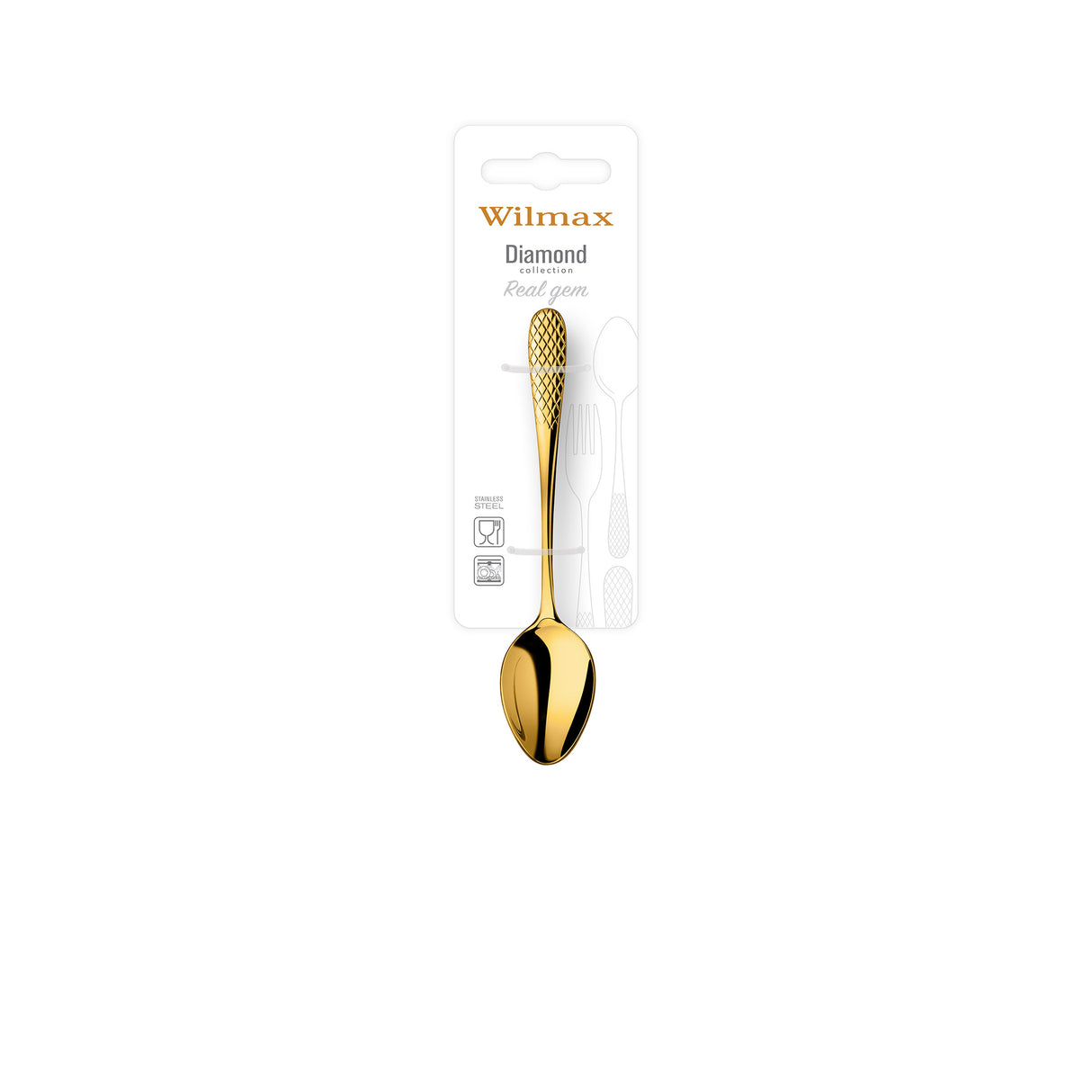 Wilmax Gold Coffee-Tea Spoon (Cup) 2 pcs on Blister Pack 14cm – Pack of 2 by Wilmax – image 2