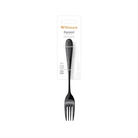 Wilmax Black Dinner/Table Fork 2 pcs on Blister Pack 20cm – Pack of 2 by Wilmax – image 2