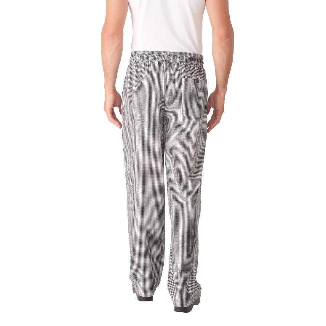 Chef Works Essential Baggy Pants Small Black Check S | A026-S