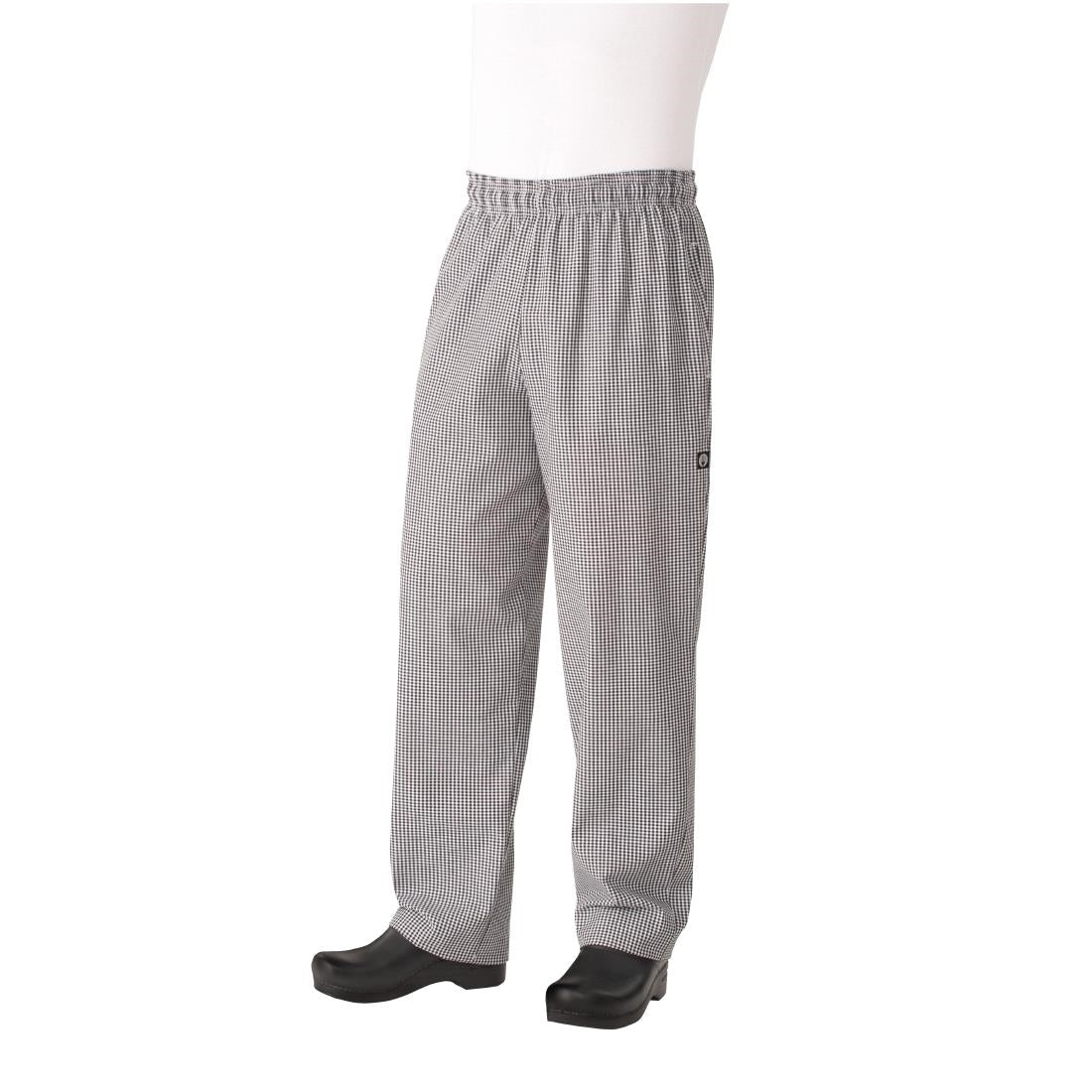 Chef Works Essential Baggy Pants Small Black Check 3XL | A026-3XL