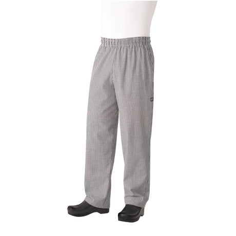 Chef Works Essential Baggy Pants Small Black Check 4XL | A026-4XL
