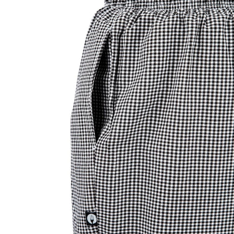 Chef Works Essential Baggy Pants Small Black Check M | A026-M