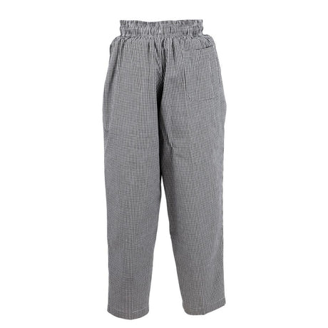 Chef Works Essential Baggy Pants Small Black Check L | A026-L