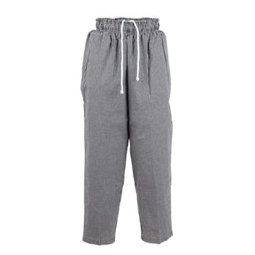 Chef Works Essential Baggy Pants Small Black Check L | A026-L