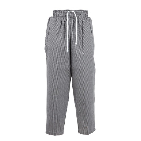 Chef Works Essential Baggy Pants Small Black Check L | A026-L