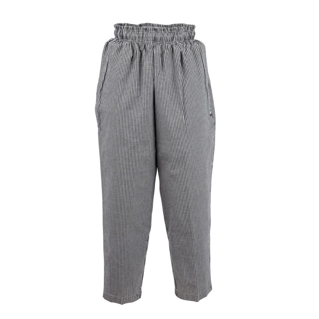 Chef Works Essential Baggy Pants Small Black Check 3XL | A026-3XL
