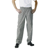 Chef Works Essential Baggy Pants Small Black Check S | A026-S