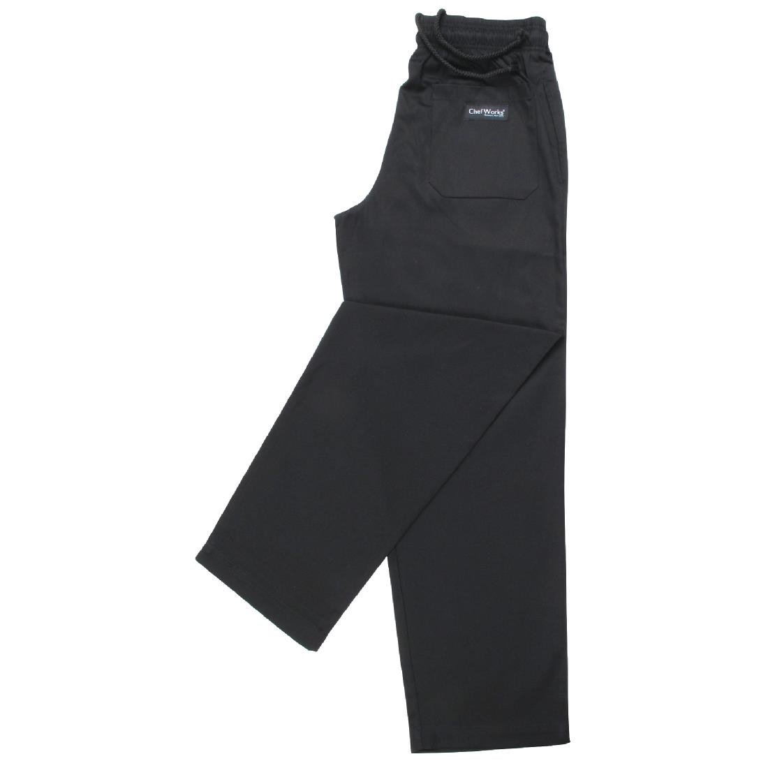 A029-XS Chef Works Essential Baggy Trousers Black XS