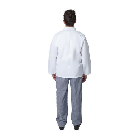 SA847 Whites Vegas Chefs Jacket Long Sleeve White Polycotton - Size S - A134-S (Pack 5)