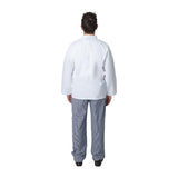 SA845 Whites Vegas Chefs Jacket Long Sleeve White Polycotton - Size L - A134-L (Pack 5)