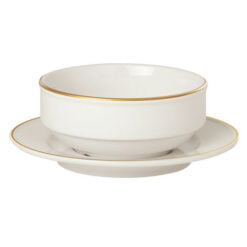 Pack Size 6 - Porland Academy Academy Event Gold Band Saucer 17cm To Fit Stacking Bowl - A143217GB