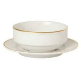 Pack Size 6 - Porland Academy Academy Event Gold Band Saucer 17cm To Fit Stacking Bowl - A143217GB - JD Catering Equipments Ltd