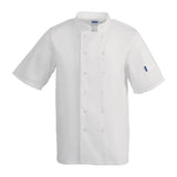 Whites Vegas Unisex Chef Jacket Short Sleeve White XL | A211-XL