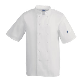 Whites Vegas Unisex Chef Jacket Short Sleeve White XL | A211-XL