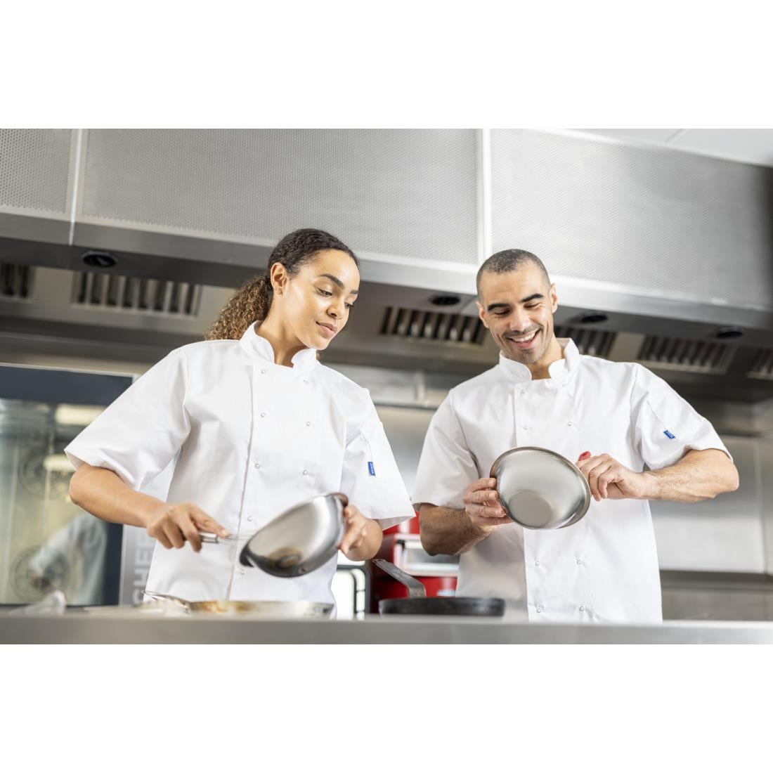 Whites Vegas Unisex Chef Jacket Short Sleeve White XL | A211-XL
