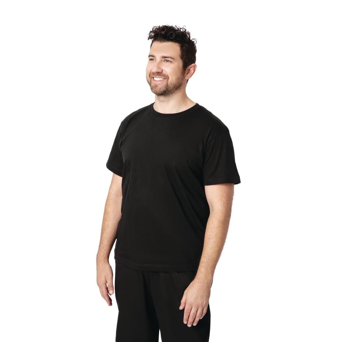 Unisex Chef T-Shirt Black 2XL | A295-2XL